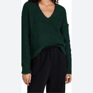 Free people theo v neck sweater green